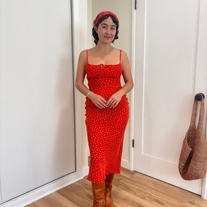 Dotted Pure Silk Dress